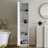 Tall Narrow Bathroom Storage Cabinet with 3 Adjustable Shelves-123942549
