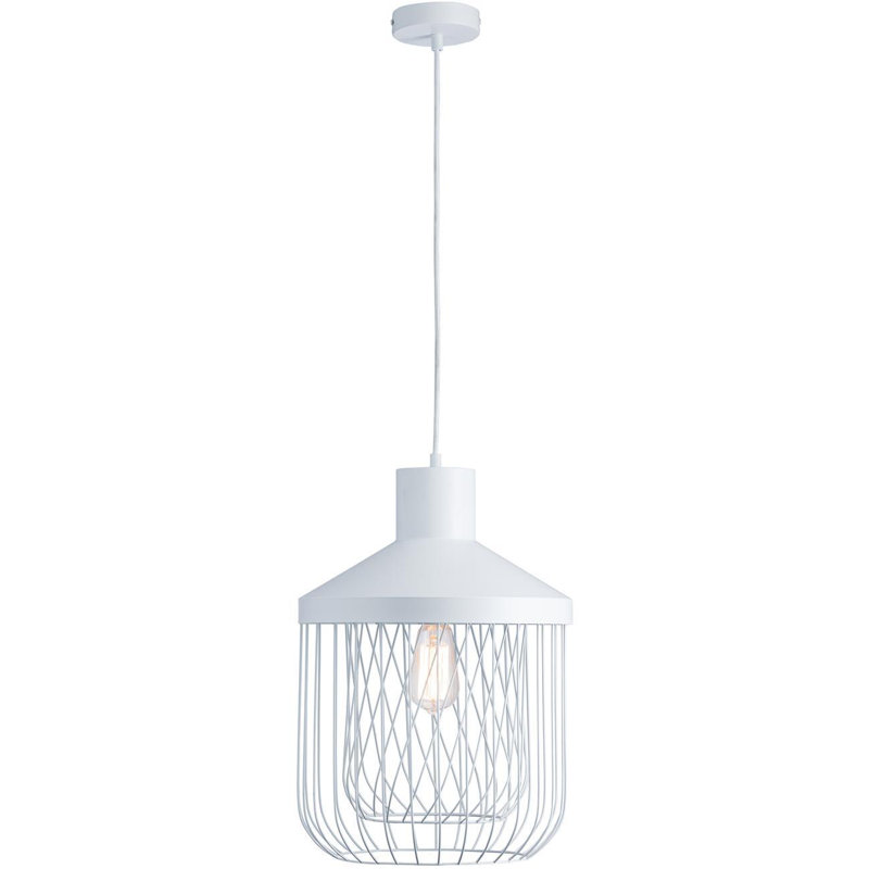 Matz 1 - Light Jar Pendant, White, White