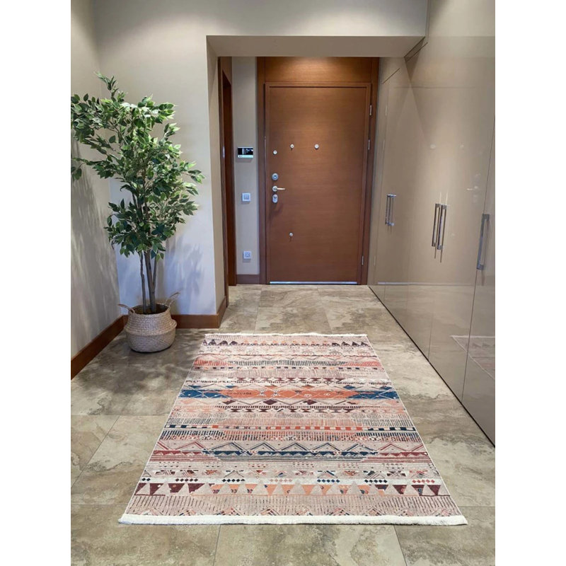 Tapis en coton Tokiko avec envers antidérapant, Rectangle 5 pi 11 po x 11 pi 6 po