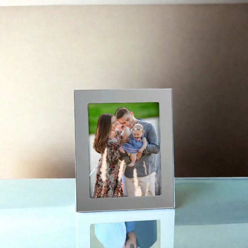 Silver Metal Matte Picture Frame, 4" x 6", Yes