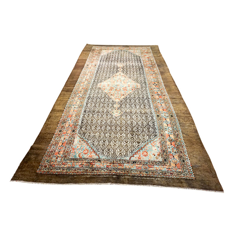Unusual Persian Serab Design Antique Tribal Turkish Oushak Rug