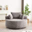 Fauteuil convertible moderne et moelleux en velours côtelé et mousse, 140 cm de long, pivotant à 360° pour salle de projection, soutien amélioré, pivotant simple de 140 cm, mousse, confort optimal