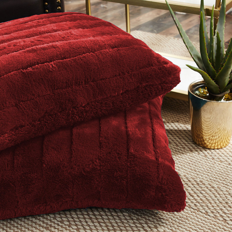 Supermink Square Euro Pillow Cover, Jester Red