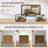 Artistic Solid Wood Nightstand - 3-Tier Storage, Metal Accents (Wood/Walnut Options Set Of 2)-1236894773
