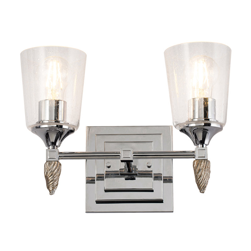 Ensemble de meuble-lavabo 2 lumières Stidham Vetiver, Argent argent