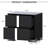 Mirrored Bedside Table, 2 Drawers, Black Finish, And Metal Foot, Comfortable Sleeping Space Nightstand With Construction, Simple Lines, Living Room Bedroom Use