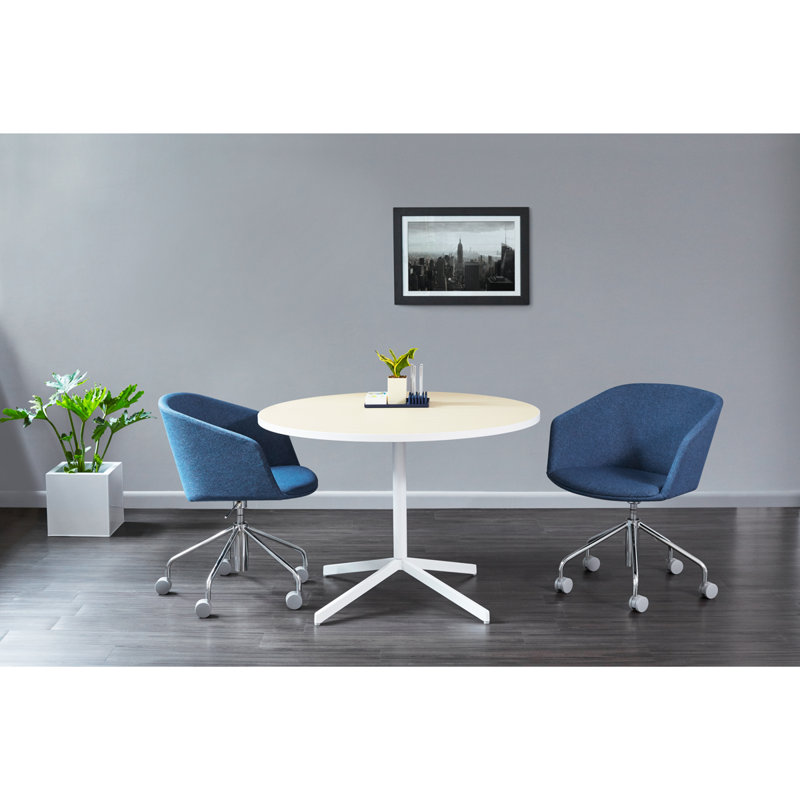 Touchpoint Table, 42" Diameter, White LPL, White