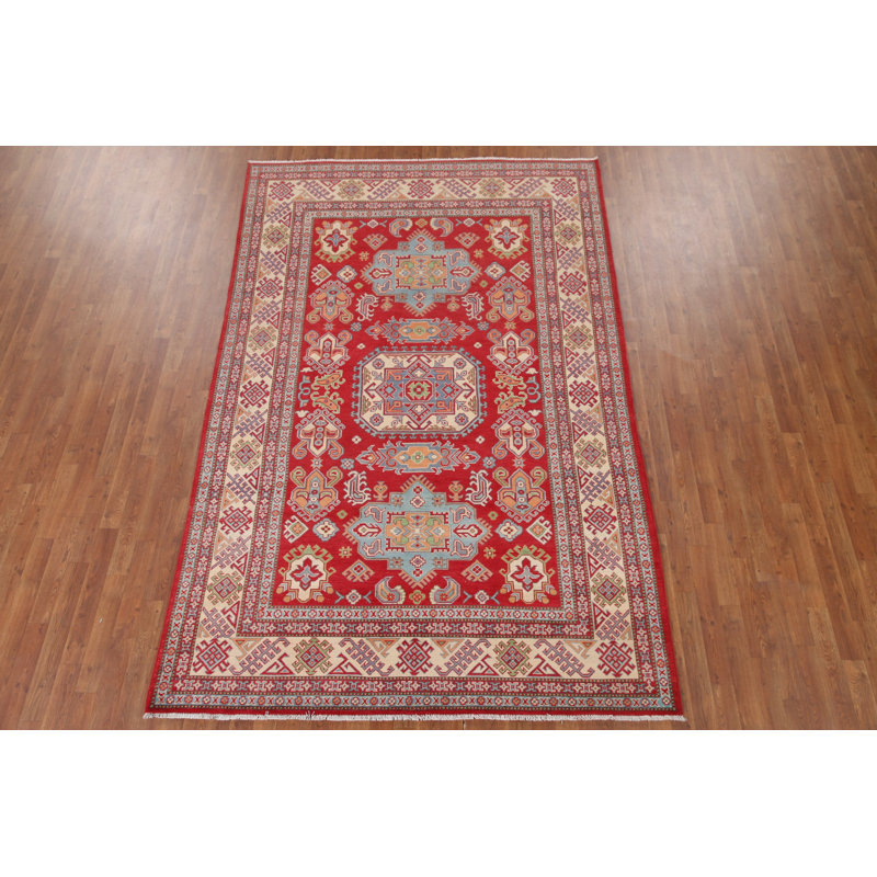 Tapis rouge fait à la main South Western Kazak