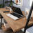 Desk With Hutch, Brown Finish