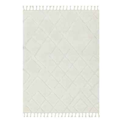 Antonia Vanilla Shaggy Cream Rug