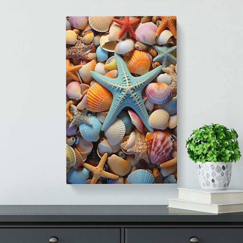 Seashell Abstract Art - Wrapped Canvas, 50cm H x 35cm W x 3cm D