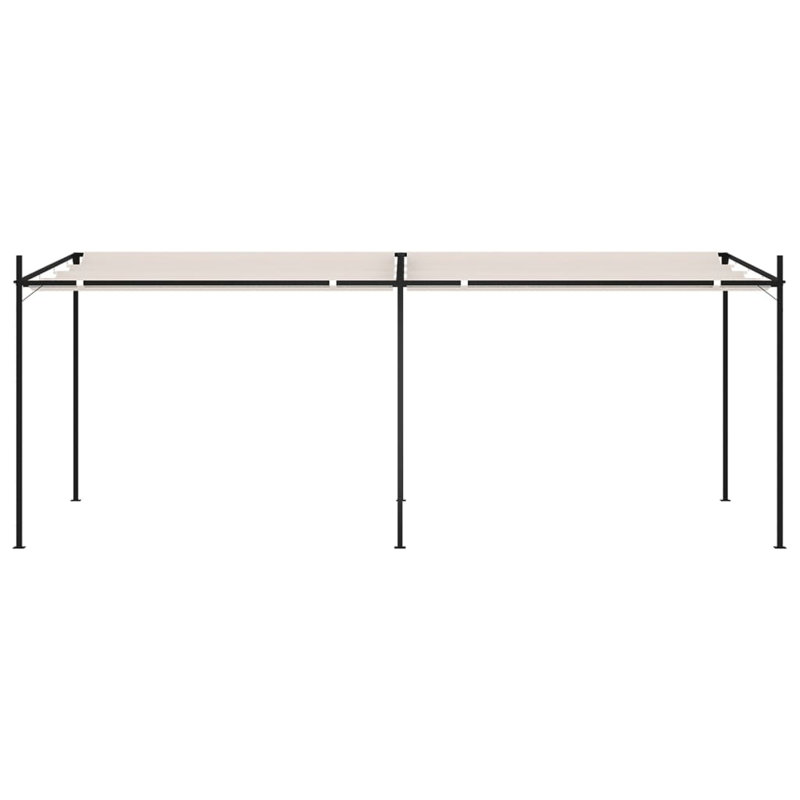 Terlton 6 x 3m Iron Patio Gazebo, Cream
