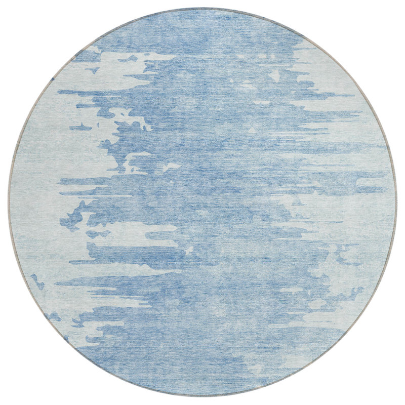  Rectangle Emblyn Indoor/Outdoor Area Rug with Non-Slip Backing, Round 8'