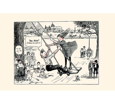 « the swing » par clare briggs, reproduction d’art