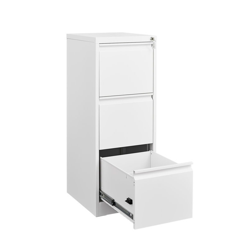 Classeur verrouillable à 3 tiroirs Home Office, White
