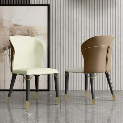 Chaises de salle à manger en cuir Modern Luxury
