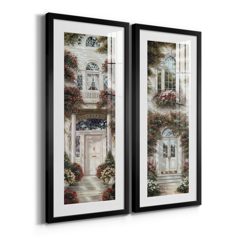 Cadre photo, ensemble de peintures sur papier, Cadre noir