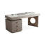 Bureau de direction blanc rectangulaire en pierre frittée avec tiroirs-1298705565