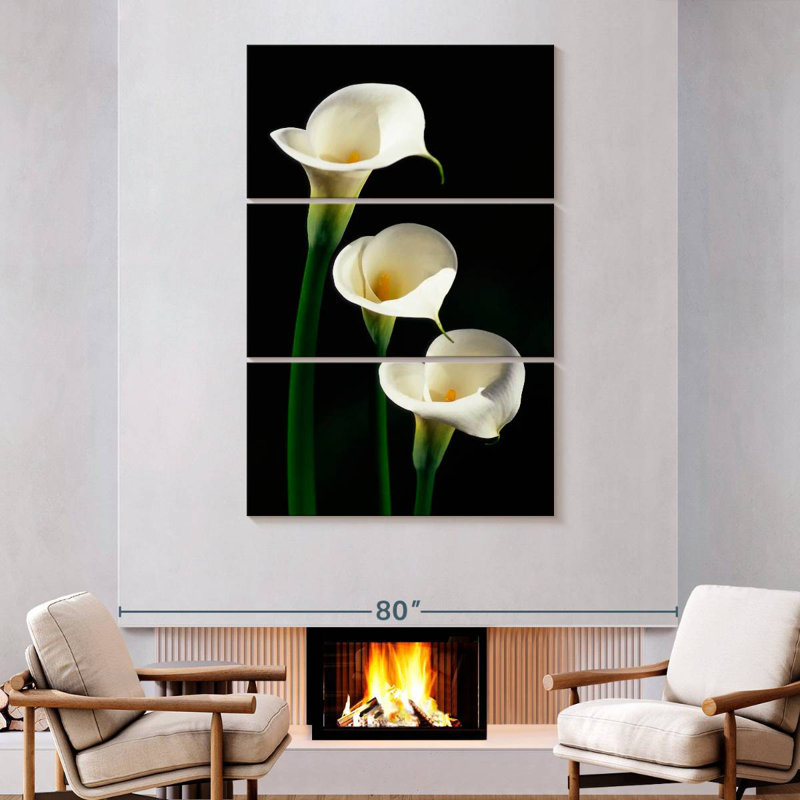 Harnek Three White Calla Lilies