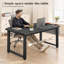 Solid Wood Steel Computer Desk with Built-In Electrical Outlet-988122919-988122920