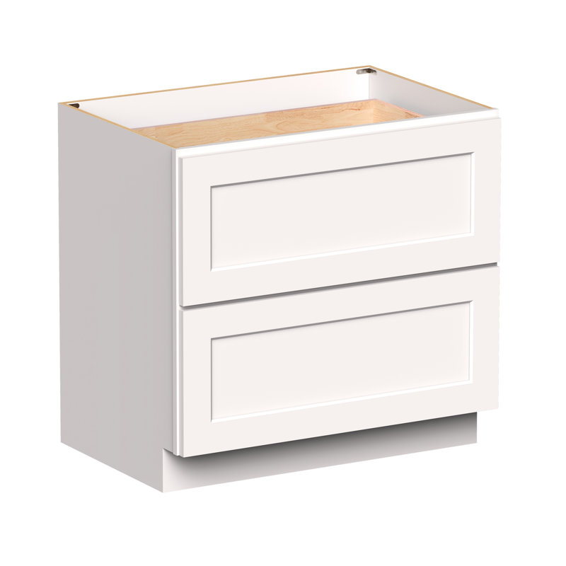Armoire de cuisine au sol avec 2 tiroirs, 36", Cyber gris