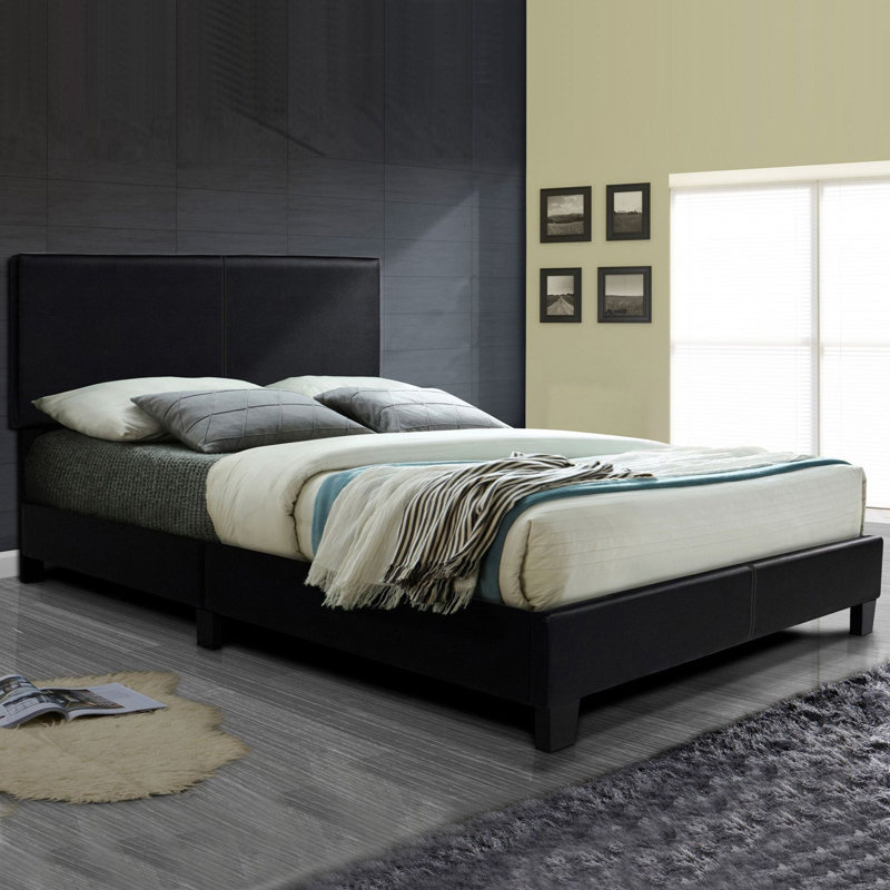 Vegan Leather Bed, Twin, Pink