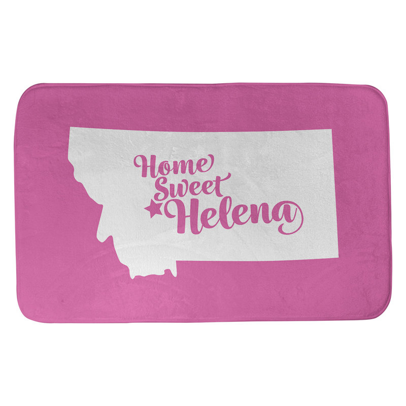 Tapis pour salle de bain hélène montana, l 21 po x L 34 po, Rose
