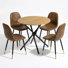 Ensemble de table de salle à manger 3 pièces avec 2 chaises rembourrées