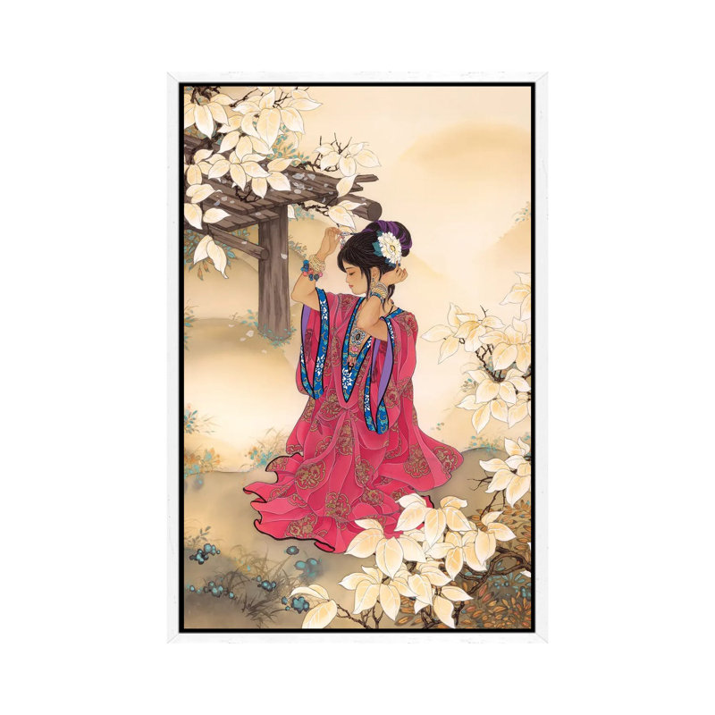 Perfection - Painting on Canvas, 101.6 cm H x 66.04 cm W, White Framed