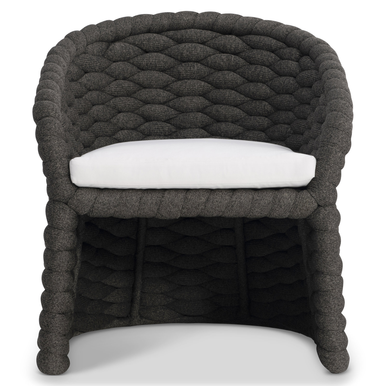 Premium All-Weather Wicker Outdoor Dining Armchair with Sunbrella® Cushion, Black
