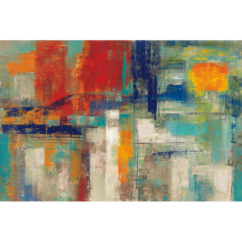 Harbor Sunset Bright by Silvia Vassileva - No Frame Painting on Canvas, 81cm H x 122cm W x 3.8cm D