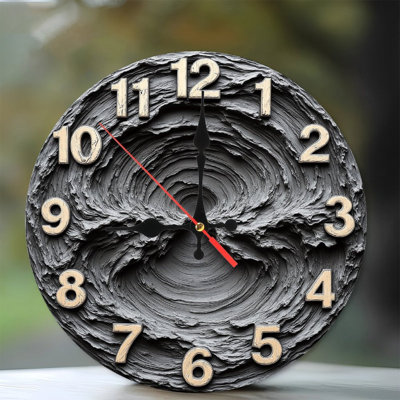 Stone Texture Wall Clock Modern Home Decor