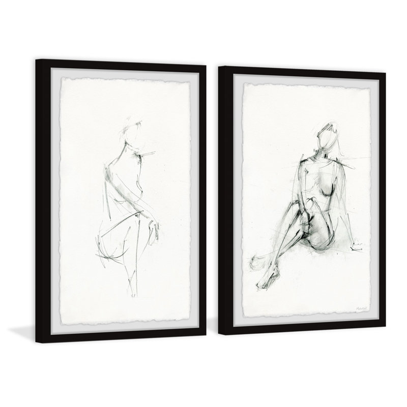 Confident And Sexy by Marmont Hill - 2 Piece Single Picture Frame Painting Set, 91cm H x 122cm W x 3.81cm D