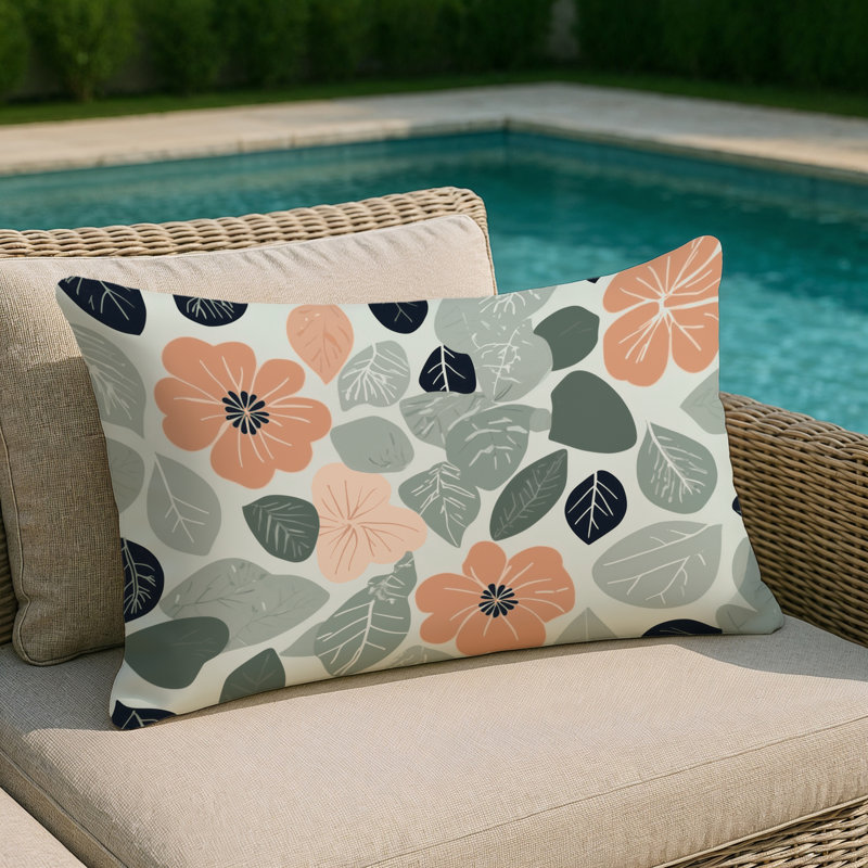 Breezy Trails Indoor And Outdoor Throw Pillow, Rectangle 14"H x 20"W