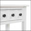 Table d'entrée avec 2 tiroirs, console rustique avec tablette ouverte et pieds en bois d'hévéa pour les entrées, les salons et les couloirs (blanc)-118038281