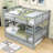 Hielkje Kids Full over Full Wood Bunk Bed with Twin Trundle and Ladder-1567345309
