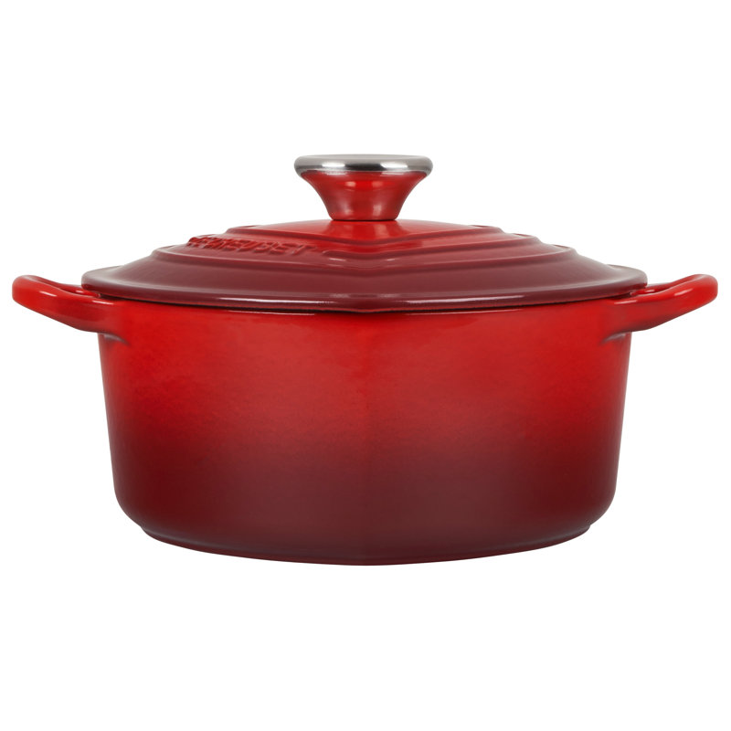 Le Creuset Enameled Cast Iron L'Amour Collection 2 Qt Heart Sheped Dutch Oven with Lid, Cerise