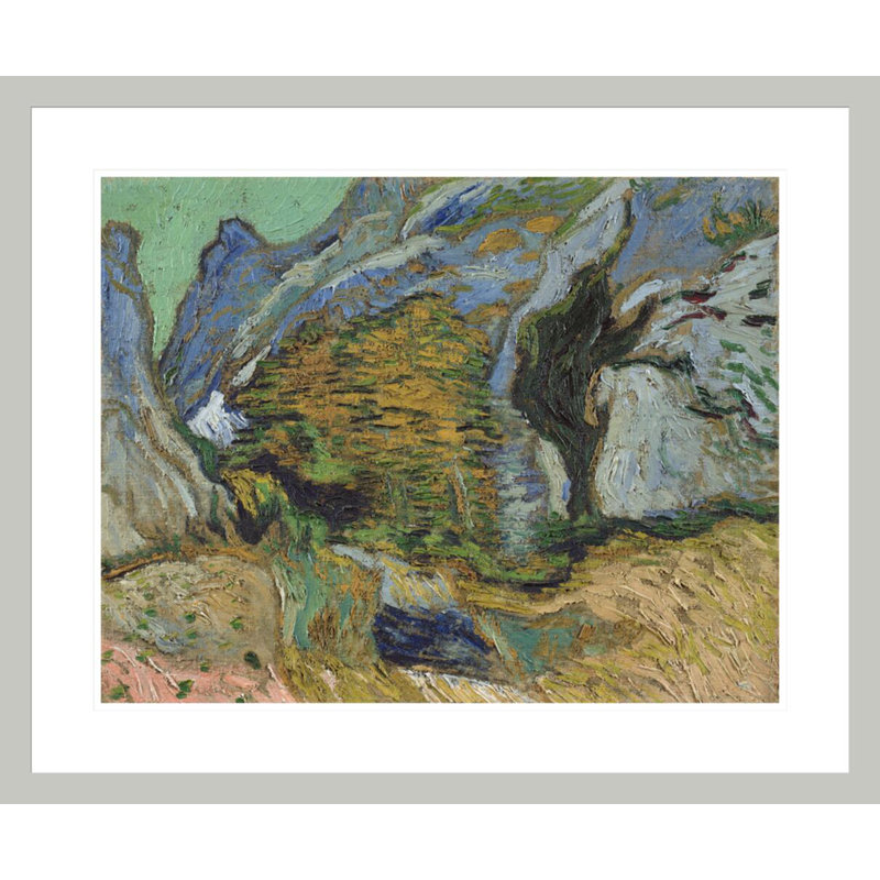 Ravine avec un petit ruisseau par Vincent van Gogh, impression giclée encadrée, 23,5 po H x 28,44 po L