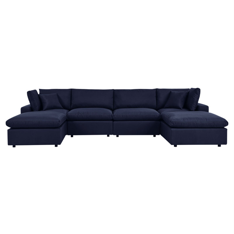 Canapé modulaire d'extérieur 6 pièces Commix, Bleu marine