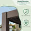 Metal Louvred Pergola with Solar Lights-104879266