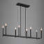Lustre linéaire à intensité variable en acier à 8 lumières Marbleton-1515952091