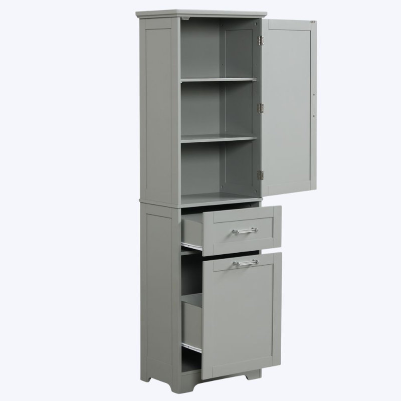 Phelgen Linen Cabinet, Gray