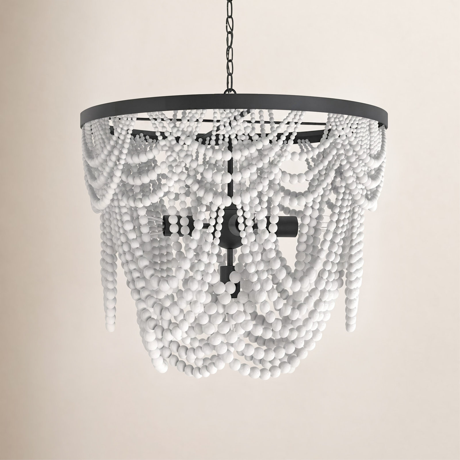 Clancey 5-Light Chandelier, White