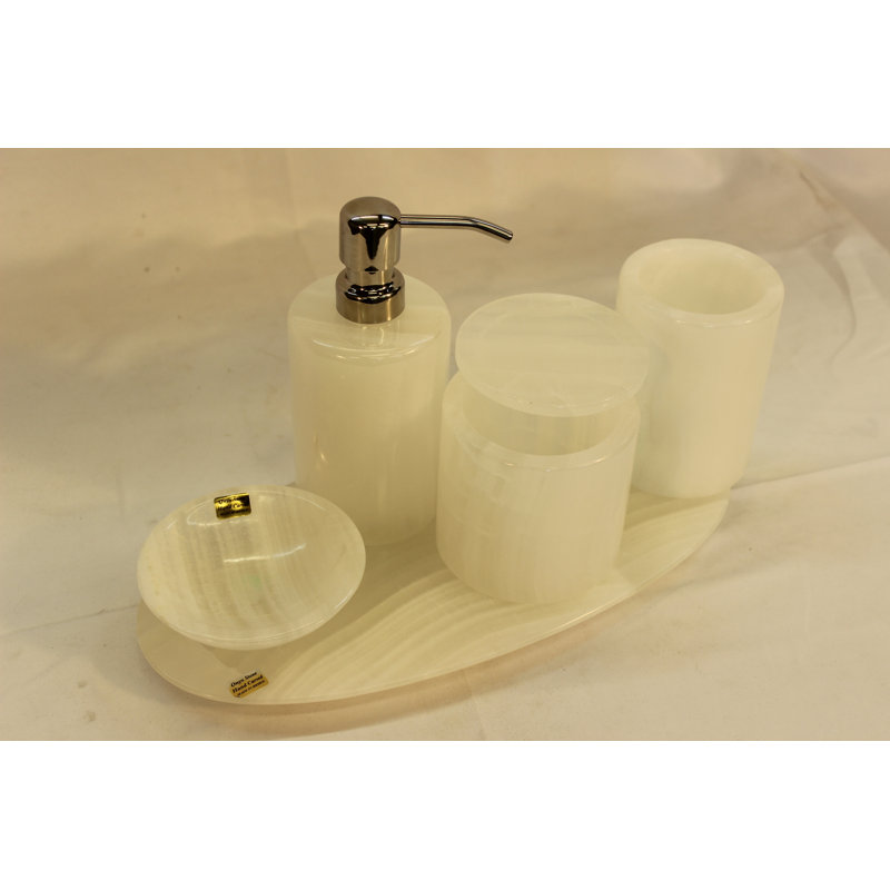 6Pc Angelic Onyx Bath Accessory Set