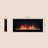 41.3" 1500W Electric Wall-Mounted Fireplace With Flame Effect, 7 Color Background Light