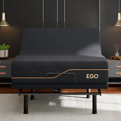 EGOHOME 15” Massaging Zero Gravity Adjustable Bed with 14" Memory Foam Mattress