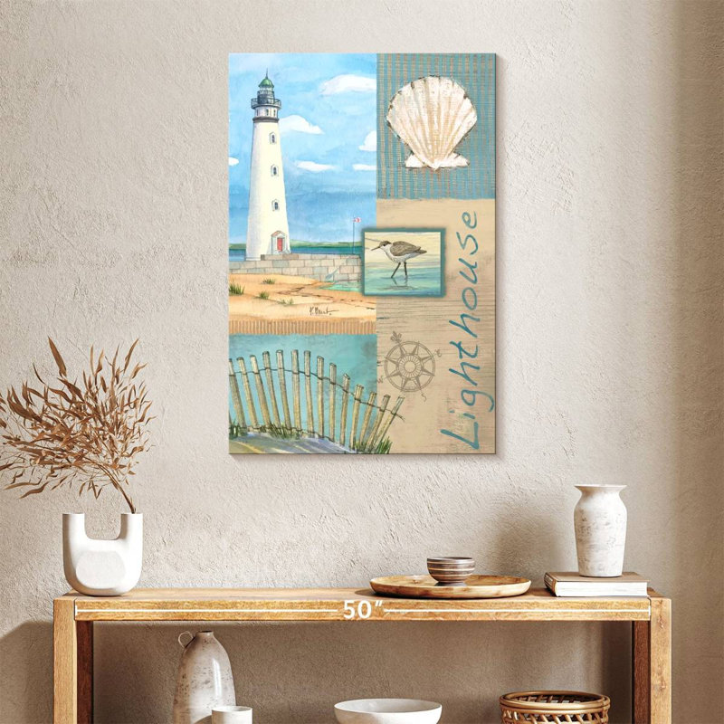 Collage de phare, 36" H x 24" W