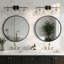 Éclairage pour meuble-lavabo 3 lumières en verre transparent à intensité variable