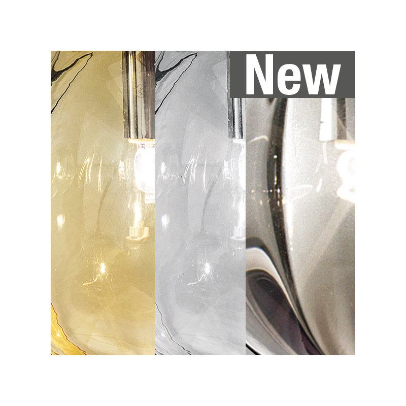 Puppet Suspension L9 Smoky Transparent Matt Black 1 G9 Ul, Amber Transparent;Smoky Transparent;Crystal, Glossy Chrome
