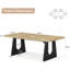 Table de salle à manger 71 po moderne avec cadre en métal robuste, mobilier haut de gamme haut de gamme-1254880960